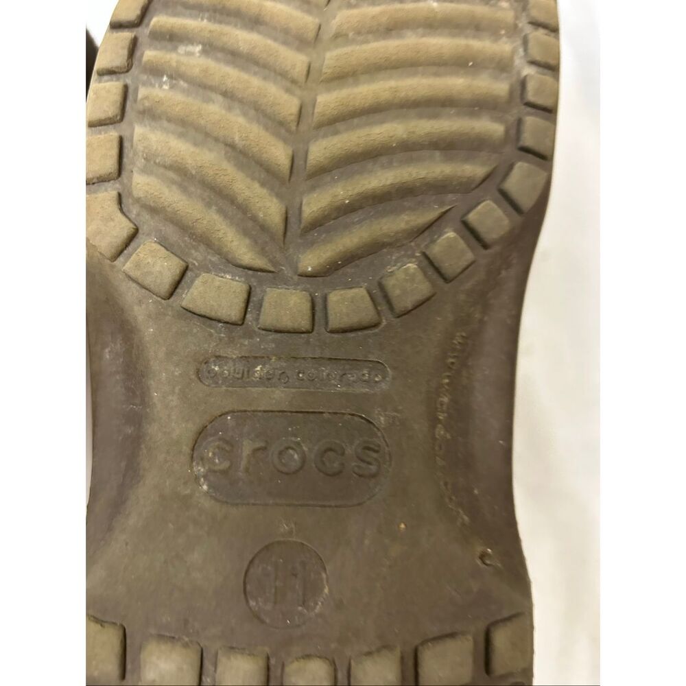 Crocs men’s brown boat shoes size 11‎ defect - Picture 8 of 10